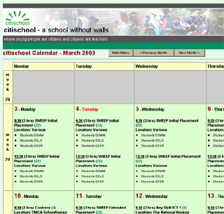 citiSchool booking and attendance diary