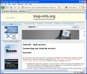 IAX Dual Server web page image