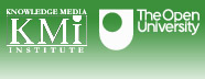 KMi and OU clickable logos