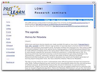 wiki for the LOMI Research Seminars