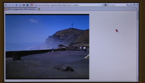 Screensnap image of audio with video at 320 x 240 pixels and 5 frames per second (Video - 6.3MB)