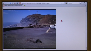 Screensnap image of audio with video at 640 x 480 pixels and 5 frames per second (Video - 6.9MB)