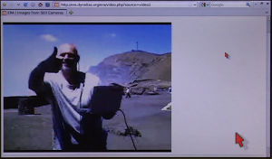 Screensnap image of Paul on video and audio